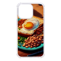 Breakfast Egg Beans Toast Plate Iphone 13 Pro Tpu Uv Print Case by Ndabl3x