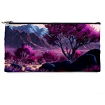 Landscape Painting Purple Tree Pencil Case Front