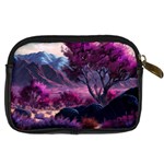 Landscape Painting Purple Tree Digital Camera Leather Case Back