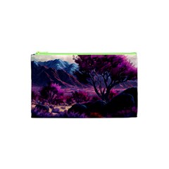 Landscape Painting Purple Tree Cosmetic Bag (xs)