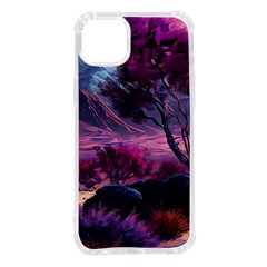 Landscape Painting Purple Tree Iphone 14 Plus Tpu Uv Print Case by Ndabl3x