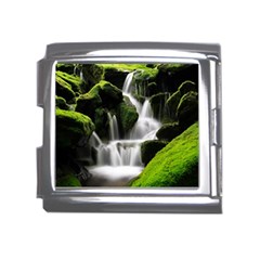 Waterfall Moss Korea Mountain Valley Green Forest Mega Link Italian Charm (18mm) by Ndabl3x