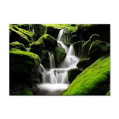 Waterfall Moss Korea Mountain Valley Green Forest Sticker A4 (100 Pack) by Ndabl3x