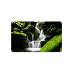 Waterfall Moss Korea Mountain Valley Green Forest Magnet (name Card) by Ndabl3x