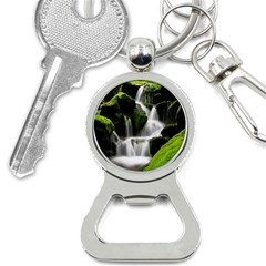 Waterfall Moss Korea Mountain Valley Green Forest Bottle Opener Key Chain by Ndabl3x