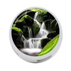 Waterfall Moss Korea Mountain Valley Green Forest 4-port Usb Hub (one Side) by Ndabl3x