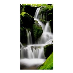 Waterfall Moss Korea Mountain Valley Green Forest Shower Curtain 36  X 72  (stall)  by Ndabl3x