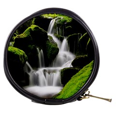 Waterfall Moss Korea Mountain Valley Green Forest Mini Makeup Bag by Ndabl3x