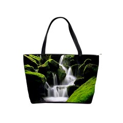 Waterfall Moss Korea Mountain Valley Green Forest Classic Shoulder Handbag by Ndabl3x