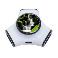 Waterfall Moss Korea Mountain Valley Green Forest 3-port Usb Hub by Ndabl3x