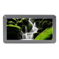 Waterfall Moss Korea Mountain Valley Green Forest Memory Card Reader (mini) by Ndabl3x