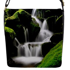 Waterfall Moss Korea Mountain Valley Green Forest Flap Closure Messenger Bag (s) by Ndabl3x