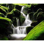 Waterfall Moss Korea Mountain Valley Green Forest Deluxe Canvas 14  x 11  (Stretched) 14  x 11  x 1.5  Stretched Canvas