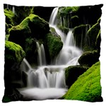 Waterfall Moss Korea Mountain Valley Green Forest Large Cushion Case (Two Sides) Front