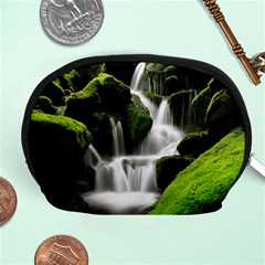 Waterfall Moss Korea Mountain Valley Green Forest Accessory Pouch (medium) by Ndabl3x