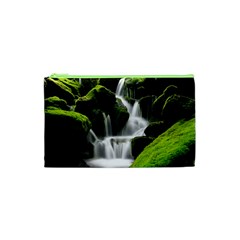 Waterfall Moss Korea Mountain Valley Green Forest Cosmetic Bag (xs) by Ndabl3x