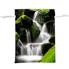 Waterfall Moss Korea Mountain Valley Green Forest Lightweight Drawstring Pouch (xl) by Ndabl3x