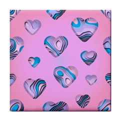 Hearts Pattern Love Tile Coaster