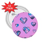 Hearts Pattern Love 2.25  Buttons (10 pack)  Front