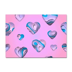 Hearts Pattern Love Sticker A4 (10 Pack)