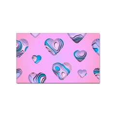 Hearts Pattern Love Sticker (rectangular)