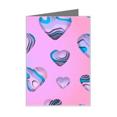 Hearts Pattern Love Mini Greeting Card