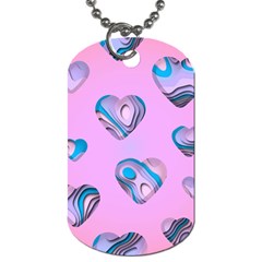 Hearts Pattern Love Dog Tag (one Side)