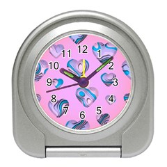 Hearts Pattern Love Travel Alarm Clock