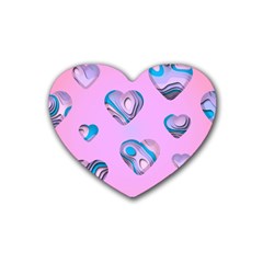 Hearts Pattern Love Rubber Heart Coaster (4 Pack) by Ndabl3x