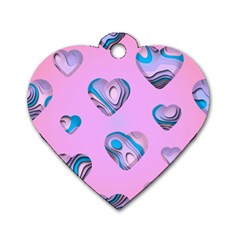 Hearts Pattern Love Dog Tag Heart (one Side)