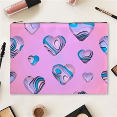 Hearts Pattern Love Cosmetic Bag (xl)