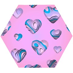 Hearts Pattern Love Wooden Puzzle Hexagon by Ndabl3x