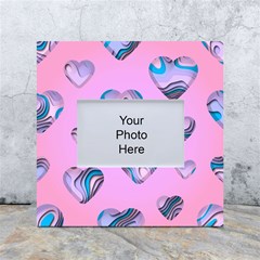 Hearts Pattern Love White Box Photo Frame 4  X 6 