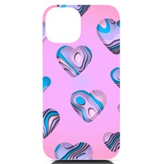 Hearts Pattern Love Iphone 14 Black Uv Print Case