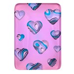 Hearts Pattern Love Rectangular Glass Fridge Magnet (4 pack) Front