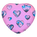 Hearts Pattern Love Heart Glass Fridge Magnet (4 pack) Front