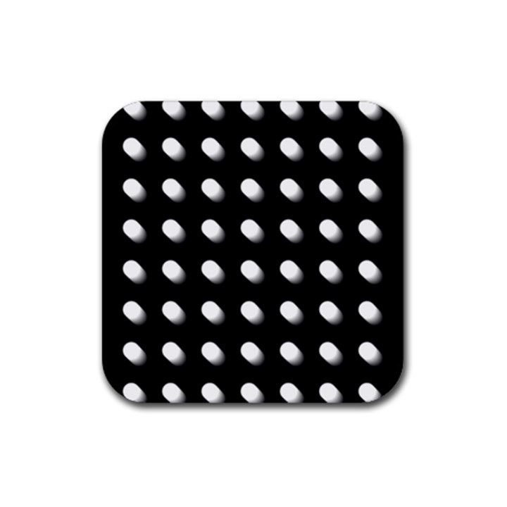 Background Dots Circles Graphic Rubber Coaster (Square)