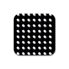 Background Dots Circles Graphic Rubber Square Coaster (4 Pack) by Ndabl3x