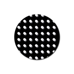 Background Dots Circles Graphic Rubber Coaster (round) by Ndabl3x