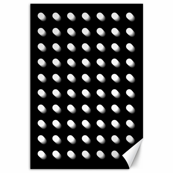 Background Dots Circles Graphic Canvas 12  x 18 