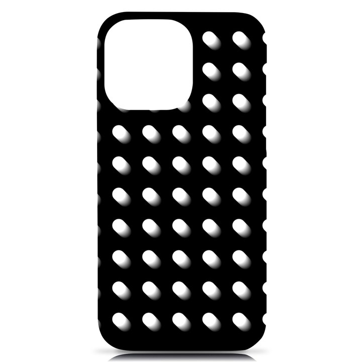 Background Dots Circles Graphic iPhone 14 Pro Max Black UV Print Case