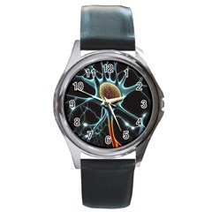 Organism Neon Science Round Metal Watch by Ndabl3x