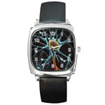 Organism Neon Science Square Metal Watch Front