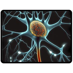 Organism Neon Science Fleece Blanket (large) by Ndabl3x