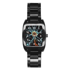 Organism Neon Science Stainless Steel Barrel Watch by Ndabl3x