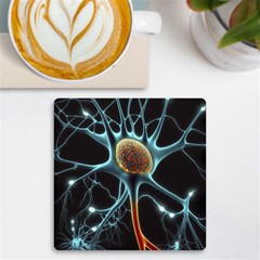 Organism Neon Science Uv Print Square Tile Coaster  by Ndabl3x