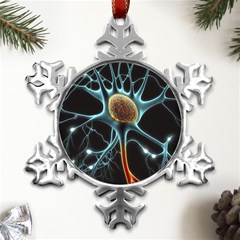 Organism Neon Science Metal Small Snowflake Ornament