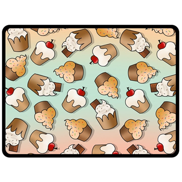 Cupcakes Cake Pie Pattern Two Sides Fleece Blanket (Large)