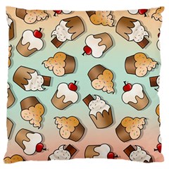 Cupcakes Cake Pie Pattern Standard Premium Plush Fleece Cushion Case (one Side) by Ndabl3x