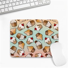 Cupcakes Cake Pie Pattern Small Mousepad by Ndabl3x